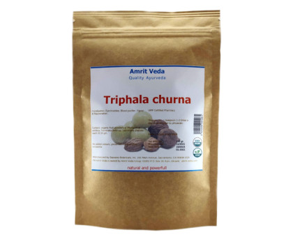 Triphala 粉末 organic Amrit Veda, 100 克