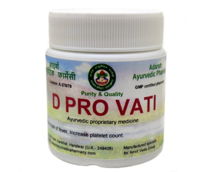 D Pro vati Adarsh Ayurvedic, 20 克 ~ 50 药片