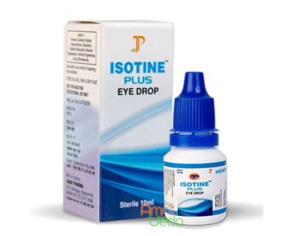 Eye drops Isotine Plus Jagat pharma, 10 毫升