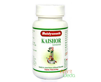 Kaishore Guggul (Kaishor Guggulu) Baidyanath, 80 药片 - 30 克