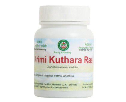 Krimi kuthara Ras Adarsh Ayurvedic, 40 grams ~ 100 tablets