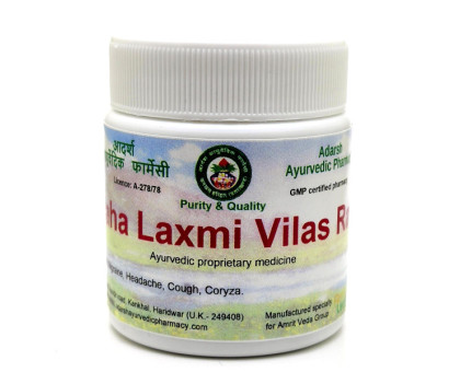 Maha Laxmi Vilas Ras Adarsh Ayurvedic, 40 克 ~ 110 药片