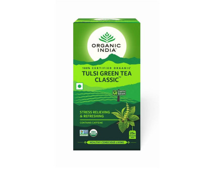 Tulsi Green 茶 Organic India, 20 茶 bags