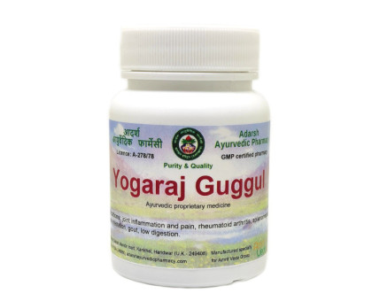 Yogaraj Guggul (Yograj Guggul) Adarsh Ayurvedic, 40 克 ~ 110 药片