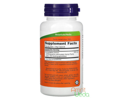 Andrographis 提取物 400 mg Now Foods, 90 胶囊