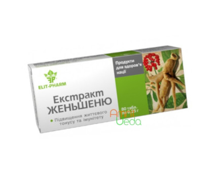 Ginseng 提取物 Elit-Pharm, 80 药片