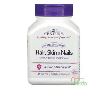 Hair, skin & nails Advanced formula 21st Century, 50 tablets