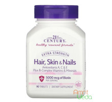 Hair, skin & nails Extra strength, 90 药片