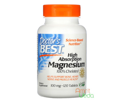 High absorption Magnesium 100% chelated with Albion minerals - 100 mg, 120 药片 Doctor's Best