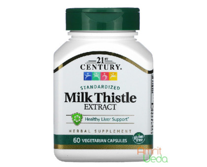 Milk Thistle 提取物 21st Century, 60 胶囊