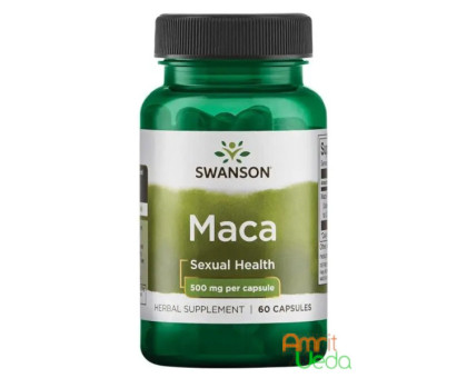 Peruvian Maca 提取物 500 mg Swanson, 60 胶囊