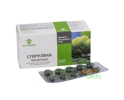 Spirulina Bioactive Elit-Pharm, 80 药片