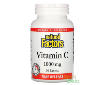 Vitamin C 1000 mg Natural Factors, 60 药片