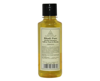 Saffron Tulsi & Reetha shampoo Khadi, 210 毫升