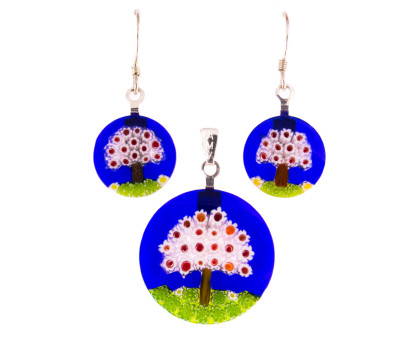 Pendant plus earrings Murano